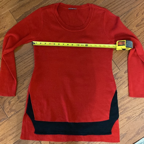 Oversized long sleeves Red & Black Tunic sweater - Size Medium - Picture 7 of 8